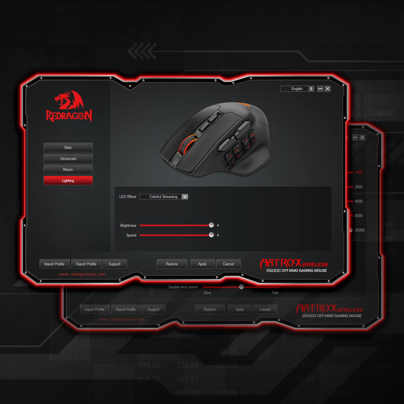 Redragon M811 Pro Wireless MMO Gaming Maus, 15 Programmierbare Tasten, RGB-Maus, 10 Seitlichen Makrotasten, Software Unterstützt DIY Tastaturbelegungen & Hintergrundbeleuchtung