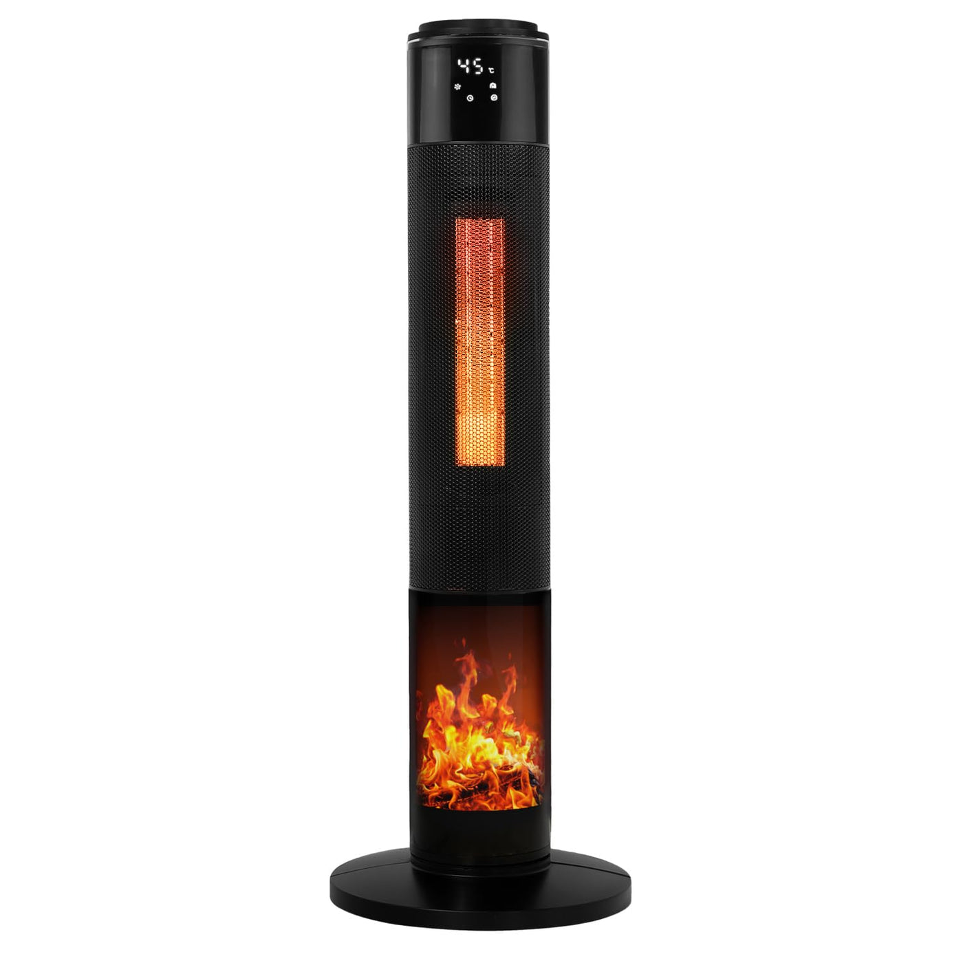 Tronitechnik® Heizlüfter Turmheizstrahler 1000 / 2000W Heizstrahler Standheizstrahler mit Fernbedienung Timer Kamineffekt Heizung Turm-Keramik-Heizer Heizlüfter Heizgerät Kamin Oszillationsfunktion