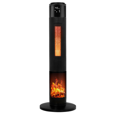 Tronitechnik® Heizlüfter Turmheizstrahler 1000 / 2000W Heizstrahler Standheizstrahler mit Fernbedienung Timer Kamineffekt Heizung Turm-Keramik-Heizer Heizlüfter Heizgerät Kamin Oszillationsfunktion