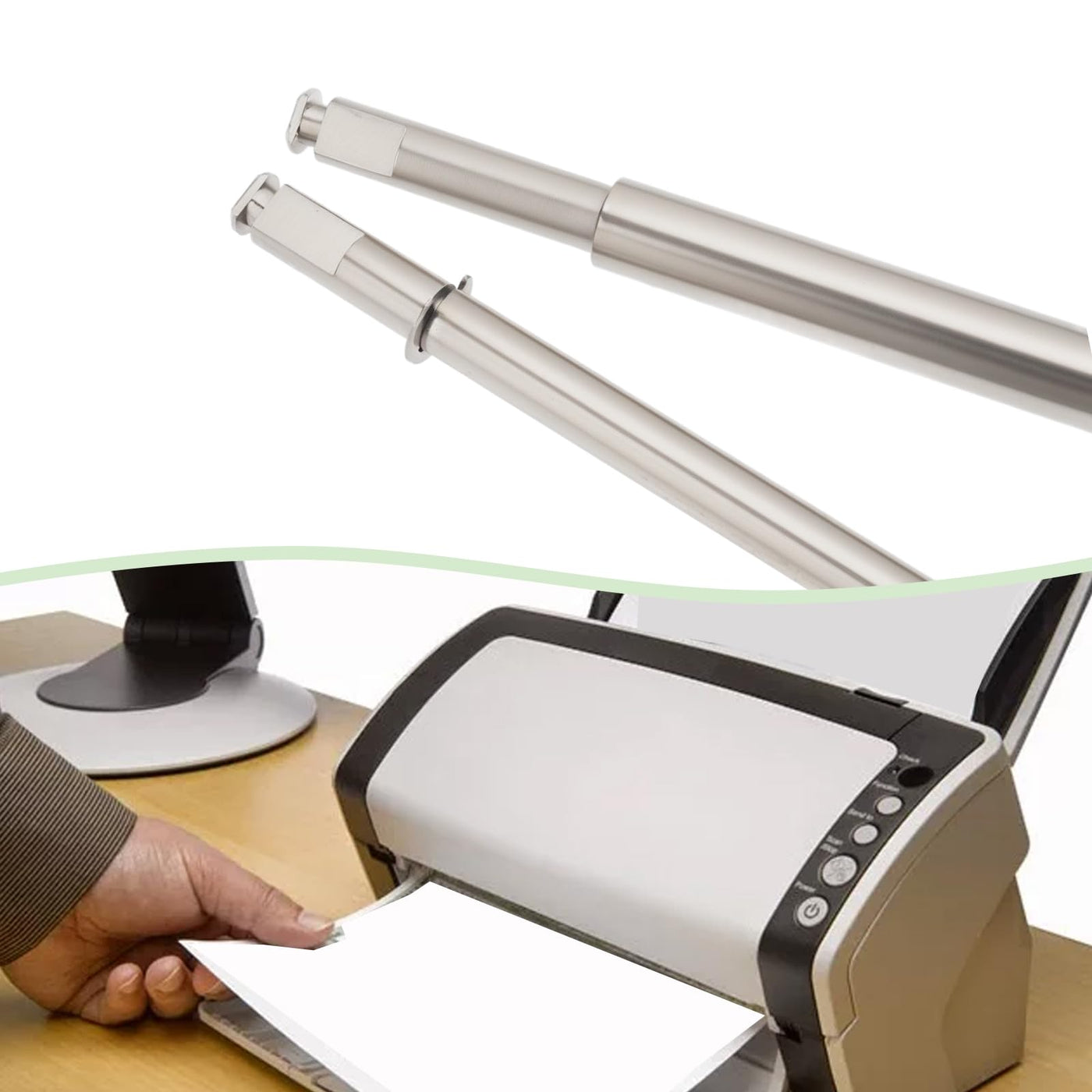 EMSea 1 Paar Scanner-Ersatzrollen (Ausgabe Und Zufuhr) PA03630-Y215 PA03630-G205 Kompatibel mit Fujitsu Fi-6140z/6230z/6240z 28,5 Cm Und 28,1 Cm