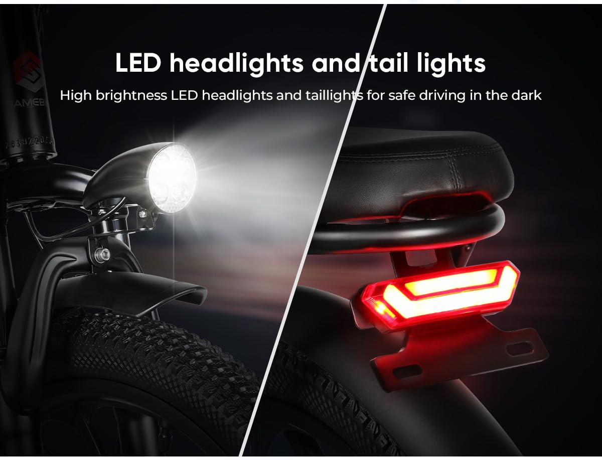 SAMEBIKE E Bike Elektrofahrrad E-Bike Klapprad 20" E-Fahrrad klapprad,432WH Lithium-Akku,für Lange Reichweite bis 60-110km, Falt-Elektrofahrräder für Herren Damen mit 7 Gängen (CY20)