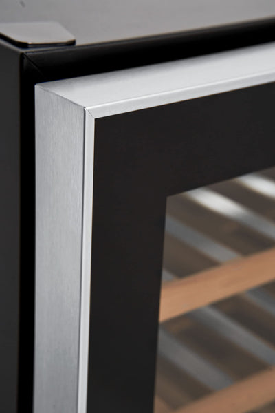 Respekta Weinkühlschrank freistehend für 77 Standardflaschen / 193 L Nutzinhalt/Regelbares Thermostat 5-22°C/Touch Control/LED Leuchte/Wechselbarer Türanschlag/Max. 43 dB/WKS 77