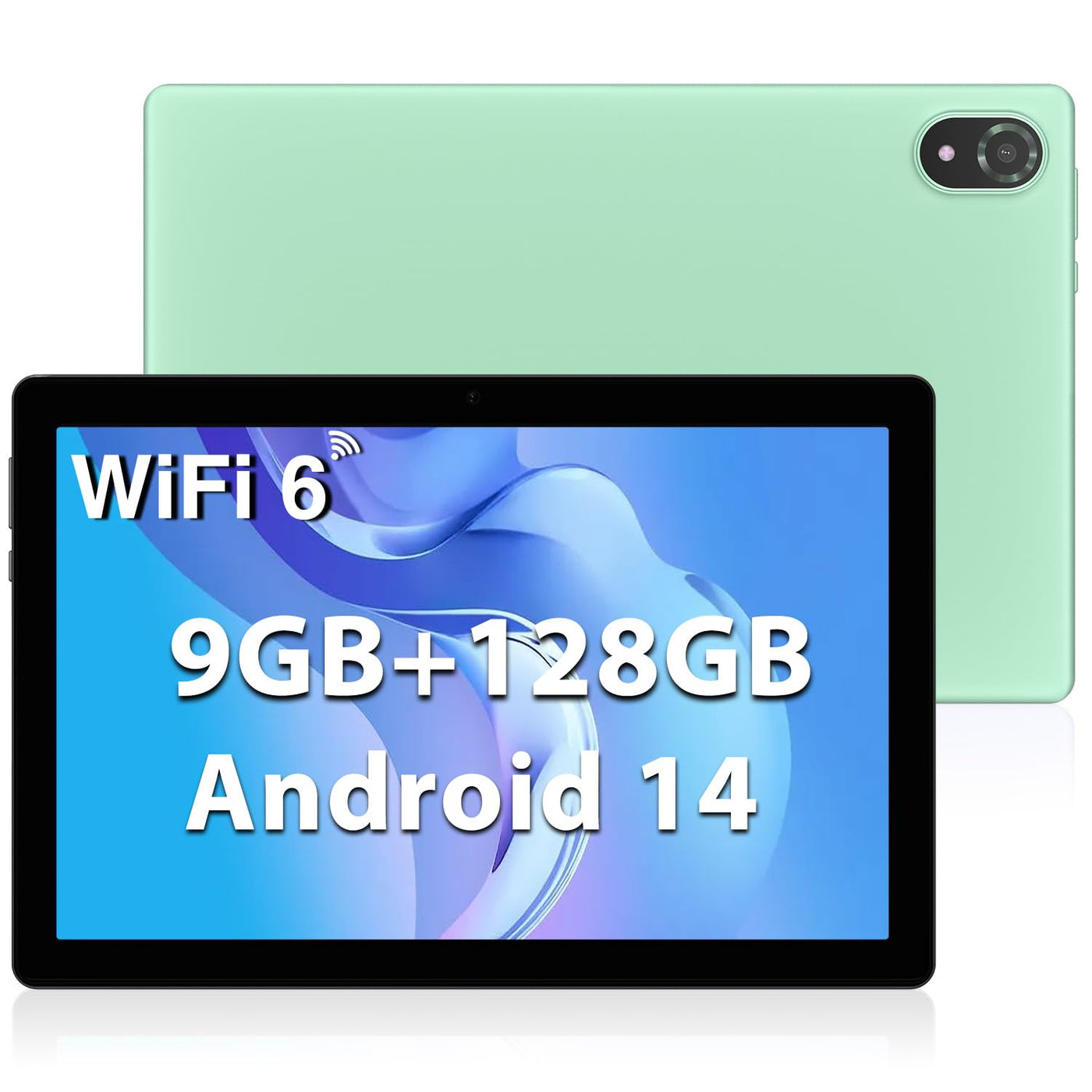 DOOGEE U10 Tablet 10 Zoll Android 14 2025, 9GB RAM + 128GB ROM (1TB TF) Kinder Tablet PC 1280 * 800 HD+ IPS Dual Camera, 5G WIFI6/ Face ID/Widevine L1/ BT 5.0/ OTG/ 5060mAh/ 8+5MP/ Type C