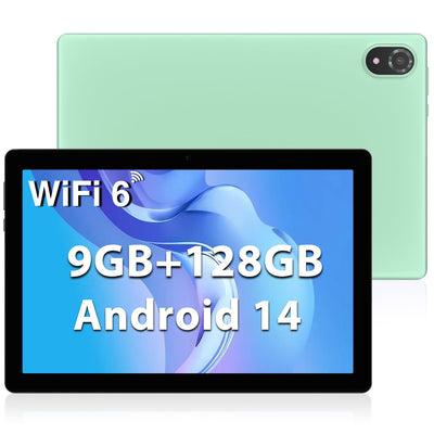 DOOGEE U10 Tablet 10 Zoll Android 14 2025, 9GB RAM + 128GB ROM (1TB TF) Kinder Tablet PC 1280 * 800 HD+ IPS Dual Camera, 5G WIFI6/ Face ID/Widevine L1/ BT 5.0/ OTG/ 5060mAh/ 8+5MP/ Type C
