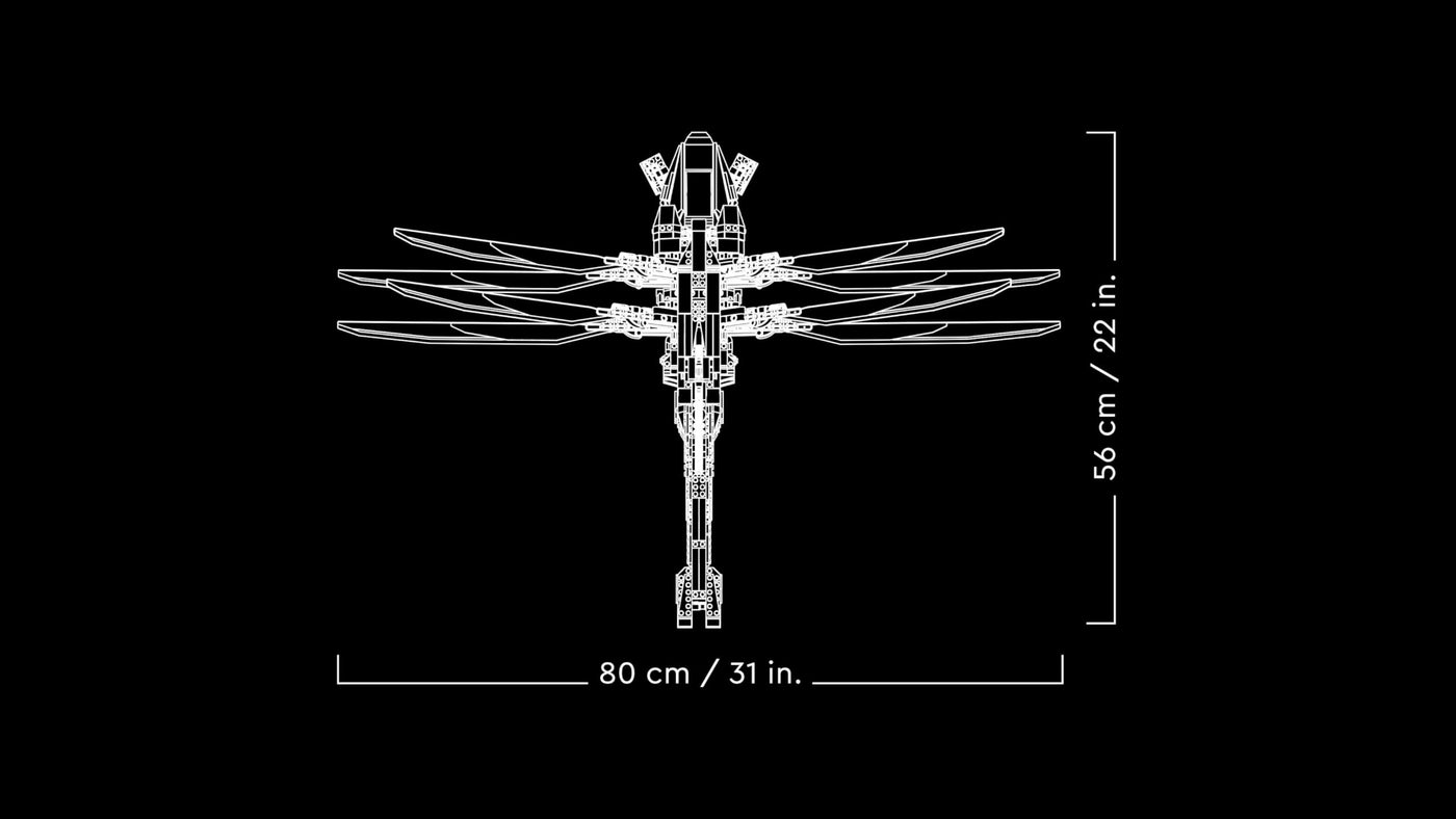 LEGO 10327 Icons Dune Atreides Royal Ornithopter, Set zum Sammeln für Erwachsene, Film-Geschenk für Männer, Frauen und Fans, Modell-Flugzeug mit 8 Figuren, darunter Paul Atreides und Baron Harkonnen