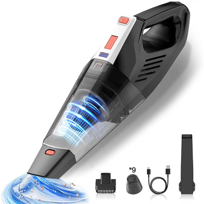 Hihhy Handstaubsauger, 12000Pa Handstaubsauger Akku Beutellos Testsieger, Autostaubsauger 11.1V 135W Kabellos Handsauger Mini Staubsauger Für Auto, Haus, Tierhaare