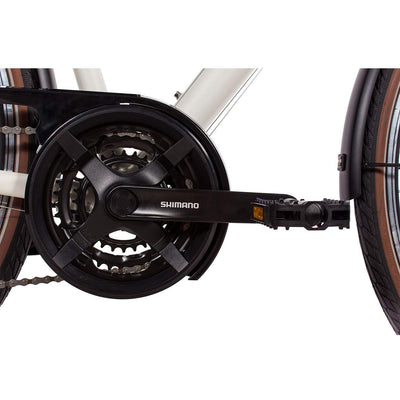 Airtracks Damen Trekking Fahrrad 28 Zoll Trekkingbike TR.2820L City Bike Trekkingrad Shimano ACERA RD-T3000 24 Gang Kettenschaltung Nabendynamo Weiß Matt Damen 48cm Körpergröße 155-170cm