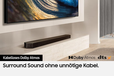 Samsung HW-Q935GD 9.1.4-Kanal Q-Soundbar für TV-Geräte, 2.0.2-Kanal-Rücklautsprecher, Bluetooth-Lautsprecher mit kabellosem Dolby Atmos / DTS:X, Q-Symphony [2024]