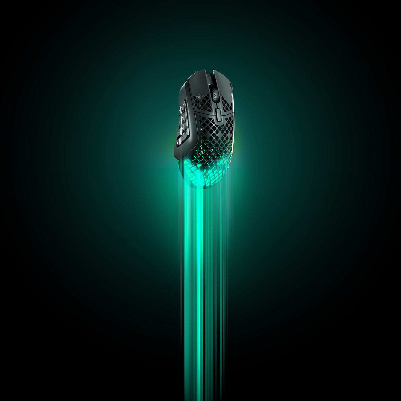 SteelSeries Aerox 9 Wireless - RGB Gaming-Mouse mit Öffnungen in der Oberfläche - Federleichtes, wasserabweisendes Design - 18 Tasten - Bluetooth/2,4 GHz – Optischer TrueMove Air-Sensor mit 18.000 DPI