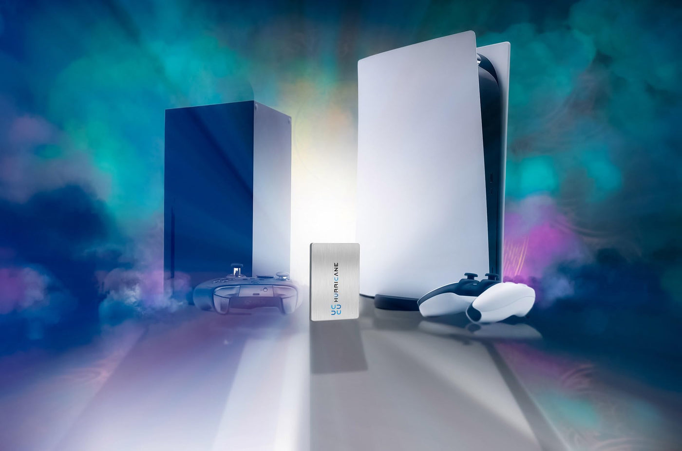 HURRICANE MD25U3 Externe Festplatte 1TB Speicher 2,5" USB 3.0 für Fotos TV Laptop PS4 PS5 Xbox kompatibel mit Windows Mac Linux - Silber