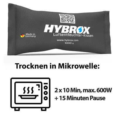 HYBROX Auto Luftentfeuchter Kissen - Wiederverwendbar, Entfeuchter, Autoentfeuchter (SPARSET 2x1000g)
