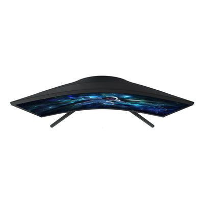 Samsung Odyssey G55C Curved Gaming Monitor, 27 Zoll, Bildschirm mit VA-Panel, 2.560 x 1.440 Pixel, 1.000R Radius, HDR10, AMD FreeSync, Bildwiederholrate 165 Hz, Reaktionszeit 1 ms (MPRT)