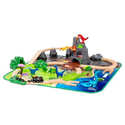 BRIO World - 36104 Dinosaurier Deluxe Set - 45-teiliges Zugset für Kinder ab 3 Jahren