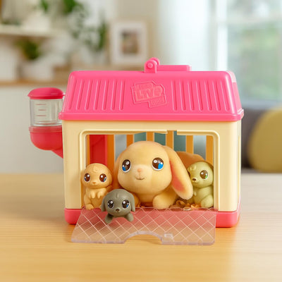 Little Live Pets Mama Surprise Mini Hasen-Spielset Lil' Bunny; die Hasen-Mama bekommt 2,3 oder 4 Babys, Mama Surprise im Miniformat, wiederholbares Spielemuster