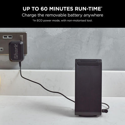 Shark IZ400UKT Kabelloser Stabstaubsauger, Plastik, Messing, 60 Min Run Time