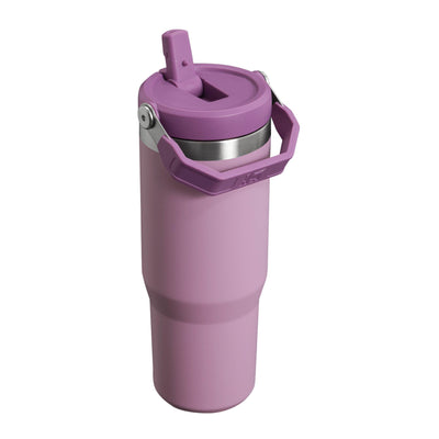 Stanley IceFlow Flip Straw Trinkflasche mit Strohhalm 0.89L - Thermosflasche Hält 12+ Stunden Kalt - Auslaufsicher - Trinkflasche Sport - Wasserflasche BPA Frei - Spülmaschinenfest - Lilac