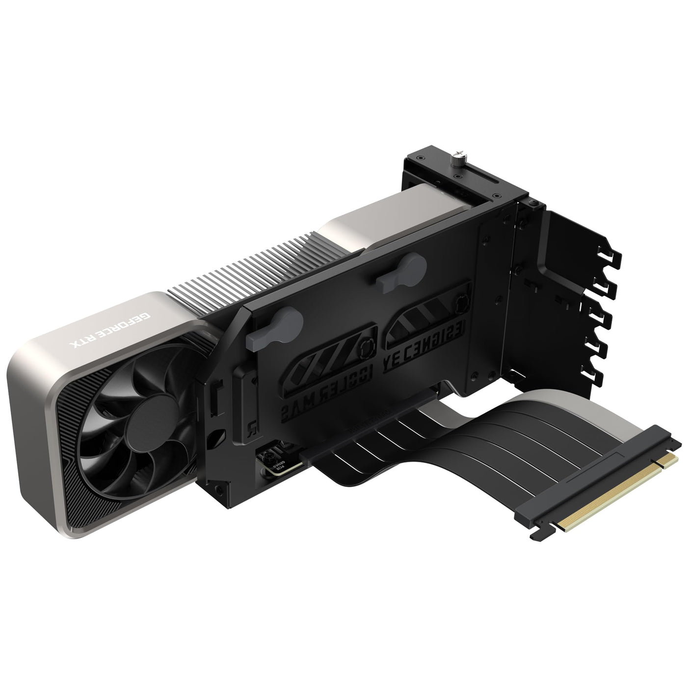 Cooler Master Vertical GPU Holder Kit V3 – Für E-ATX/ATX/mATX PC-Gehäuse & PCI-E 4.0-Geräte, anpassbare modulare Grafikkartenunterstützung, dicke SGCC-Stahlhalterung, inkl. 165mm Riser-Kabel – Schwarz