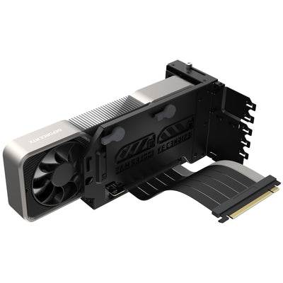 Cooler Master Vertical GPU Holder Kit V3 – Für E-ATX/ATX/mATX PC-Gehäuse & PCI-E 4.0-Geräte, anpassbare modulare Grafikkartenunterstützung, dicke SGCC-Stahlhalterung, inkl. 165mm Riser-Kabel – Schwarz