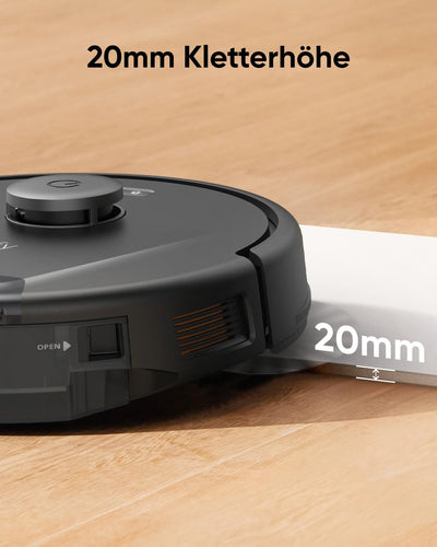 eufy Clean L60 Saugroboter mit Absaugstation, Ultra Starke 5.000Pa Saugkraft, Anti-Haar-Verwicklung, Absaugstation 60 Tage ohne Leeren, iPath-Laser-Navigation, für Hartböden, Haare & Tiefenreinigung