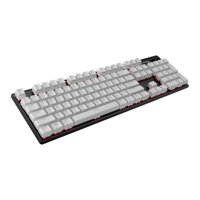 HyperX Pudding Keycaps – Vollständiger Tastensatz – PBT – {Weiß} – English (US) Layout – 104 Key, Hintergrundbeleuchtet, OEM Profil