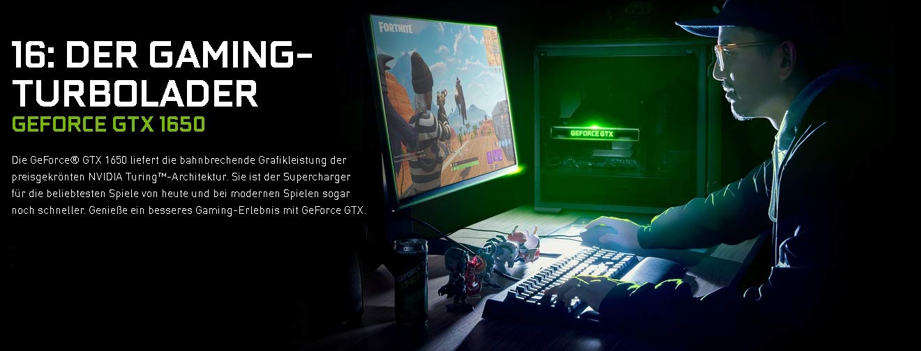 Ryzen7 Gaming PC mit 3 Jahren Garantie! AMD Ryzen7 4700 16-Thread Prozessor, 4 GHz | 16GB | 512 GB SSD | Geforce GTX 1650 4 GB DDR5 | DVD±R/RW | Win11 Pro | WLAN | 6x USB 3.0 | MS Office #6457