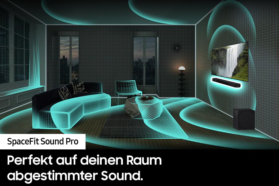 Samsung HW-Q810GD 5.1.2-Kanal Q-Soundbar für TV-Geräte, Bluetooth-Lautsprecher mit kabellosem Dolby Atmos / DTS:X, Q-Symphony, SpaceFit Sound Pro [2024]