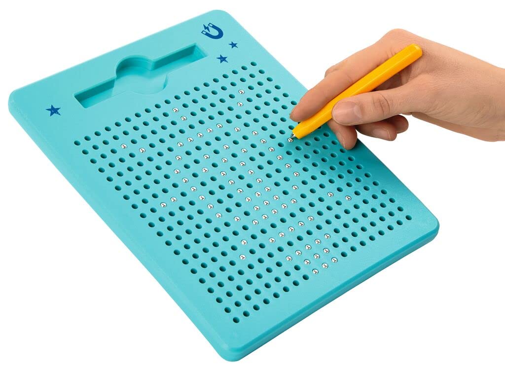 moses. 30340 PhänoMINT Magnet-Zaubertafel – Zum Kreieren von magischen Bildern, Magnetische Zeichentafel mit Vorlagen, Kreativ-Set für Kinder, Tafel & Stift, Türkis