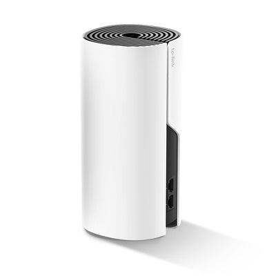 TP-Link Deco E4 Mesh WLAN Set (1er Pack), AC1200 Dual Band Router & Repeater (Reichweite bis zu 130m², ideal für große Häuser mit mehreren Geräten, 2x 100Mbit/s Ports) weiß