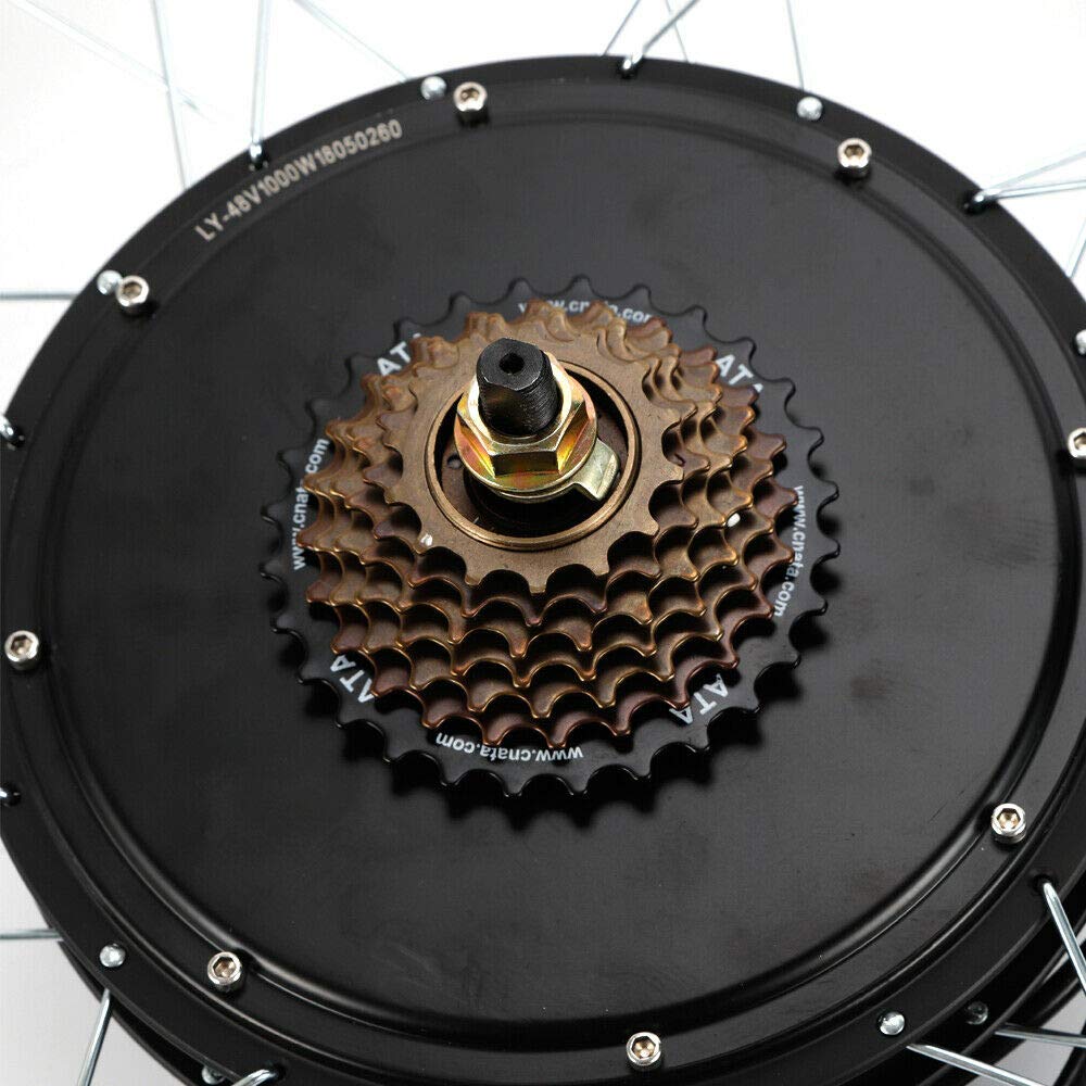 Frederimo E-Bike Umbausatz mit LCD Display, 28 Zoll Elektro-Fahrrad E-Bike Conversion Kit 48V 1000W Motor Elektrofahrrad Umbausatz für Hinterrad