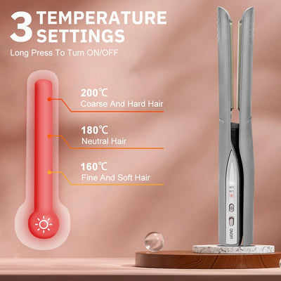 Alaoo Glätteisen Haarglätter,Verbesserte Version Ceramic Straight für Glatte & Glänzende Haare,Haarglätter Glätteisen Professioneller,2 in 1 Glätteisen Ideal Zum Glätten & Stylen von Locken und Wellen