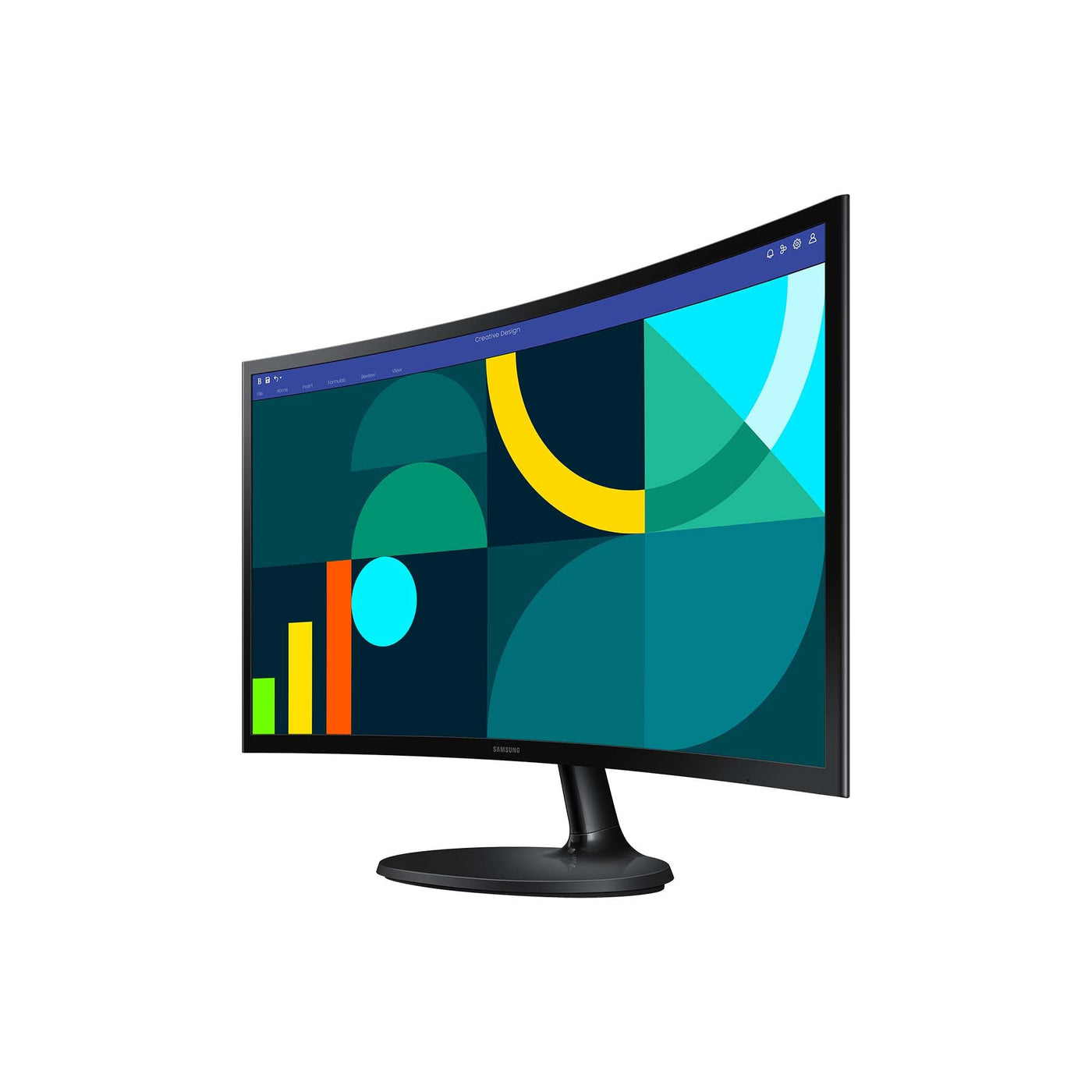 Samsung S36GD Essential Curved Monitor 24 Zoll, PC-Bildschirm mit VA-Panel, Full HD-Auflösung, 4 ms Reaktionszeit, Bildwiederholrate 100 Hz, Eco Saving Plus, Flicker Free, Schwarz, S24D364GAU