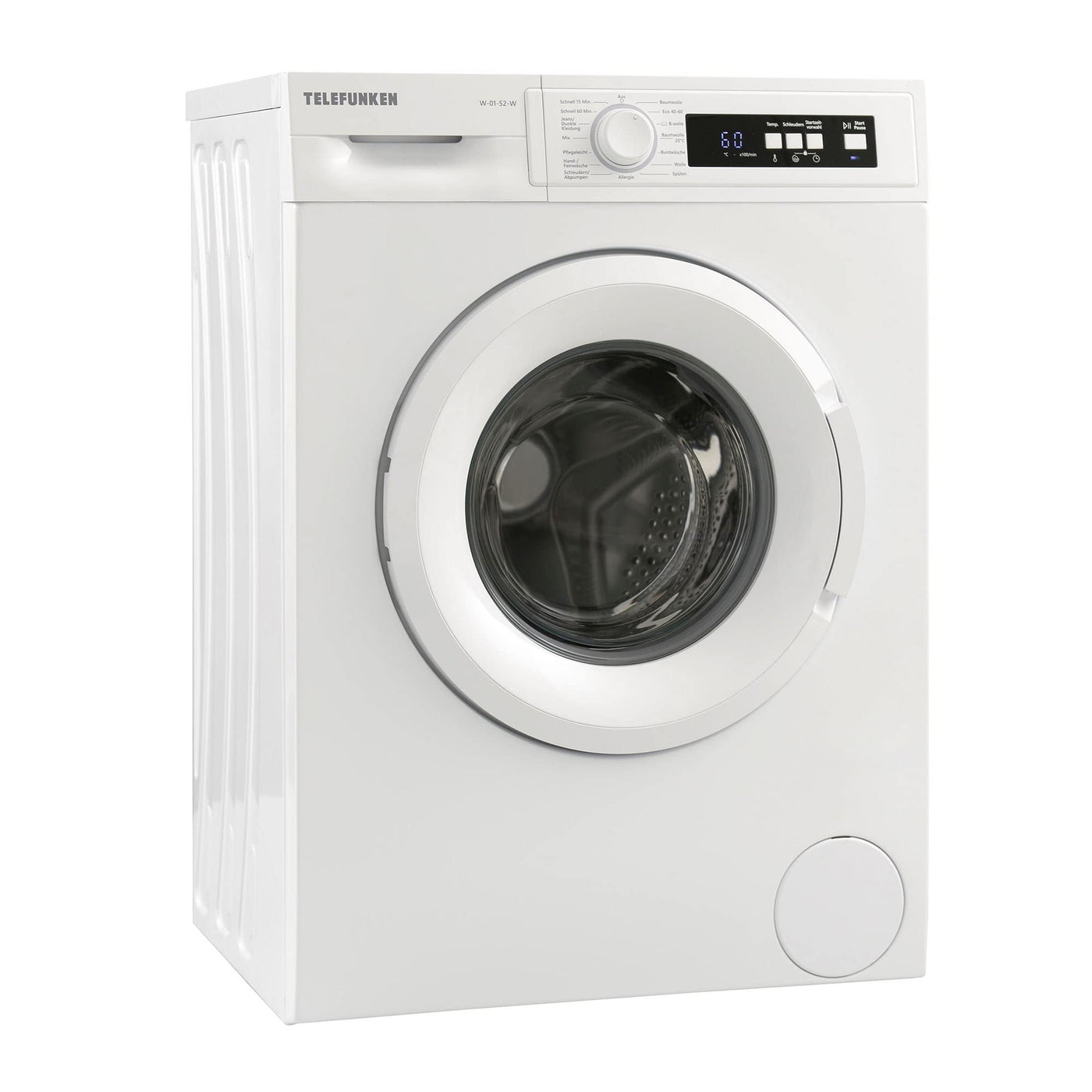 Telefunken W-01-52-W Waschmaschine (5 kg / 1000 U/Min) mit Mengenautomatik und Überlaufschutz / 15 Programme/Startzeitvorwahl/weiß