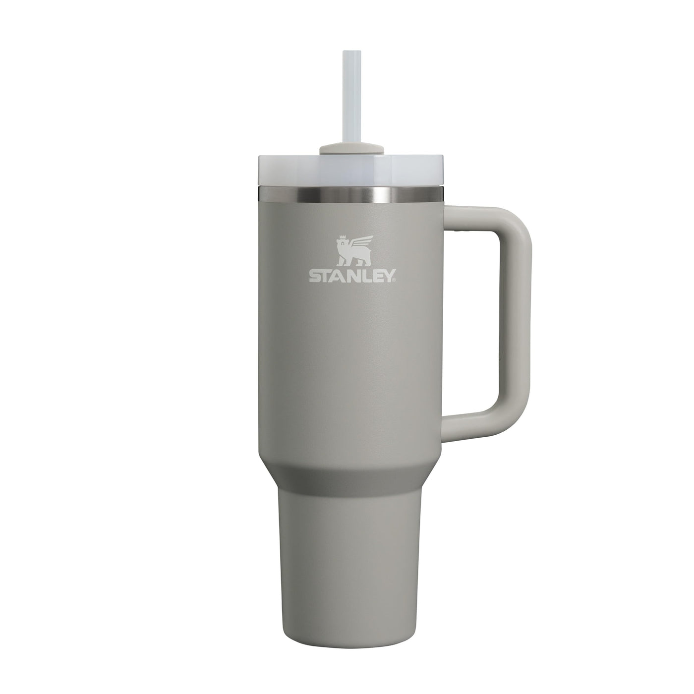 Stanley Quencher H2.0 FlowState Trinkflasche mit Strohhalm 1.2L - Thermobecher Kühlt 11 Stunden - 48 Stunden Eisgekühlt - Spülmaschinenfest - Thermosflasche BPA Frei - Kaffeebecher To Go - Ash