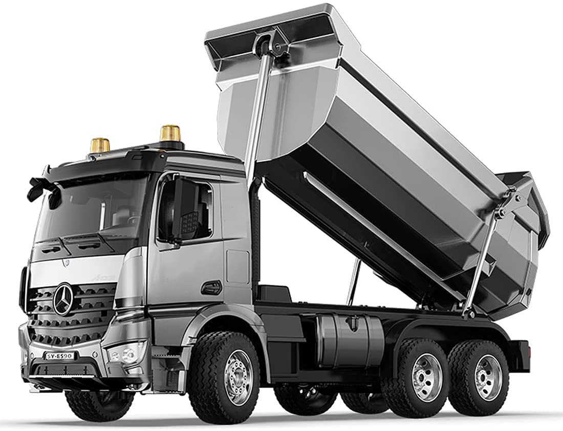 s-idee® E590-003 Mercedes Arocs Rc Dump Truck Metall Kipper 1:20 LKW 10 Kanal Kipplader Double E CADA E-590