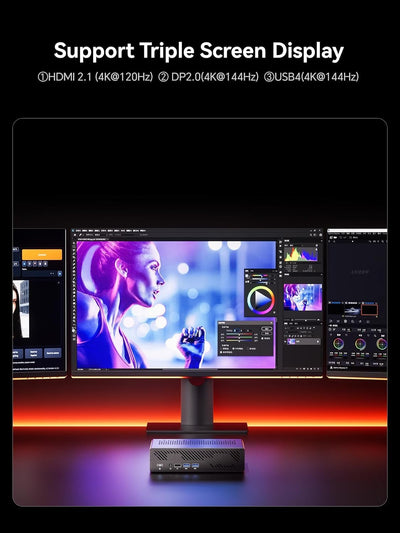 MINIS FORUM MS-A1 Mini Workstation, Barebone Version ohne CPU/RAM/SSD/OS Mini PC, DDR5/M.2 2280 NVME SSD, 2,5G LAN x 2, 4X PCIe SSD-Steckplatz, HDMI/DP/USB-C Dreifachanschluss, USB3.0x3