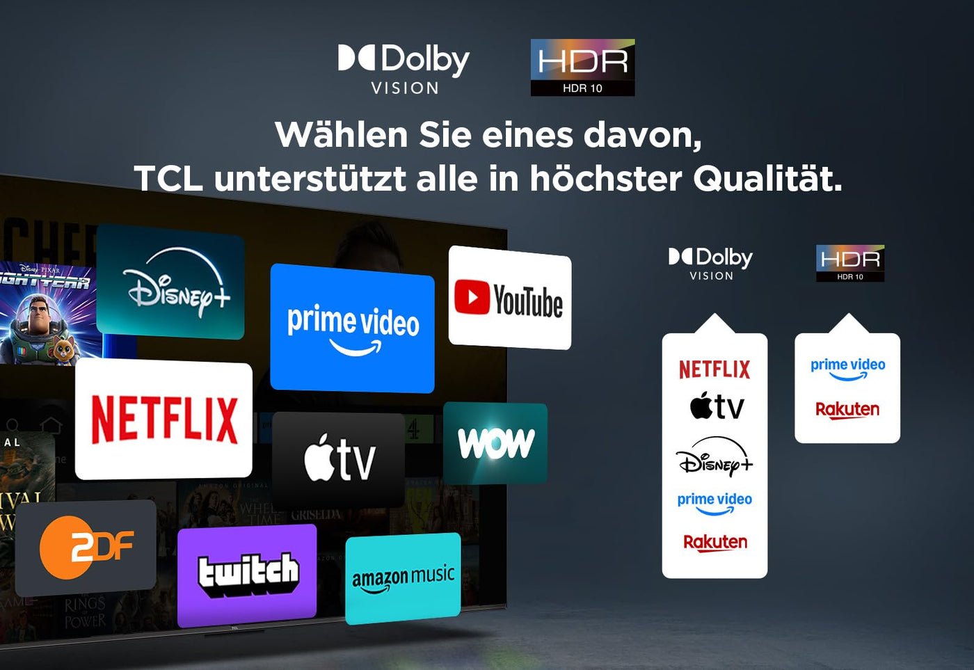TCL 65PF650 65-Zoll 4K Ultra HD, HDR TV, Smart LED Fire TV (Dolby Vision, Dolby Atmos, DTS, HDR 10, Alexa integriert, Airplay2, Miracast)