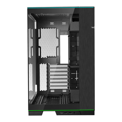 Lian Li O11D EVO RGB Gaming PC Gehäuse ATX Schwarz - Midi Tower PC Gehäuse mit RGB-Beleuchtung, Grafikkarten bis 455 mm, bis zu 420 mm Radiatoren, Black PC Case Stahl, Aluminium, Gehärtetes Glas