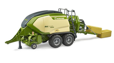 bruder 02033 - Krone Big Pack 1290HDP VC mit 2 Quaderballen - 1:16 Landwirtschaft, Ballenpresse, Bauernhof, Feldarbeit, Erntemaschine, Traktor Zubehör, Anhänger, Stroh, Heupresse, Ballenwickler