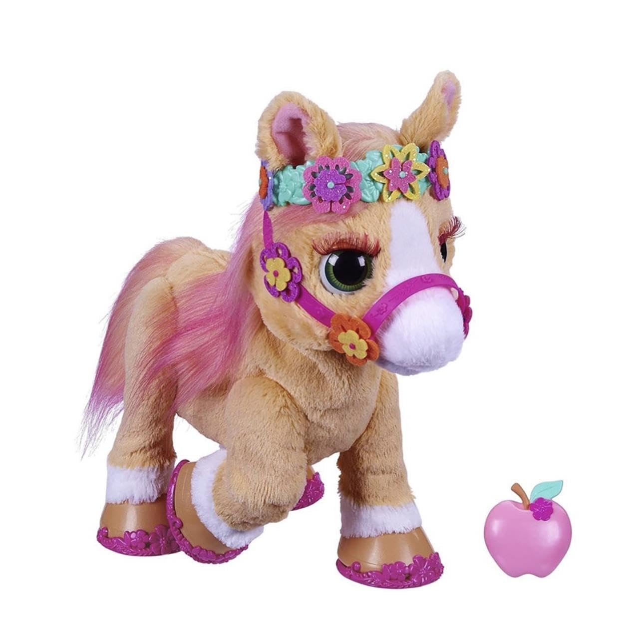 FurReal Hasbro Cinnamon, Mein stylisches Pony, 80 Plus Geräusche, Reaktionen, 26 Accessoires, Elektronisches Tierchen ab 4 Jahren, Multi, 35 cm