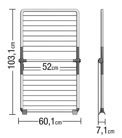 JUWEL Wäschetrockner Superdry Wing Obsidian Grey (Badewannentrockner klappbar, Trockenlänge 8,8 m, Wäscheständer für Dusche/Balkon, mit Kunststoff-Wäscheleinen) 40805