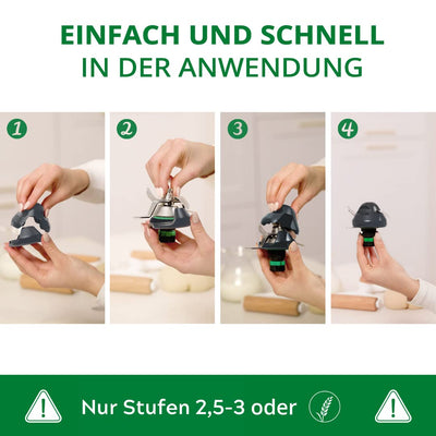 TeigPRO – passend für den Thermomix TM6, TM5, Teig Pro Messer Dreckschutz, schützt das Thermomix Messer, verringert das Eindringen von Teigresten&Schmutz. Blitzschnelles reinigen des Thermomix Messers