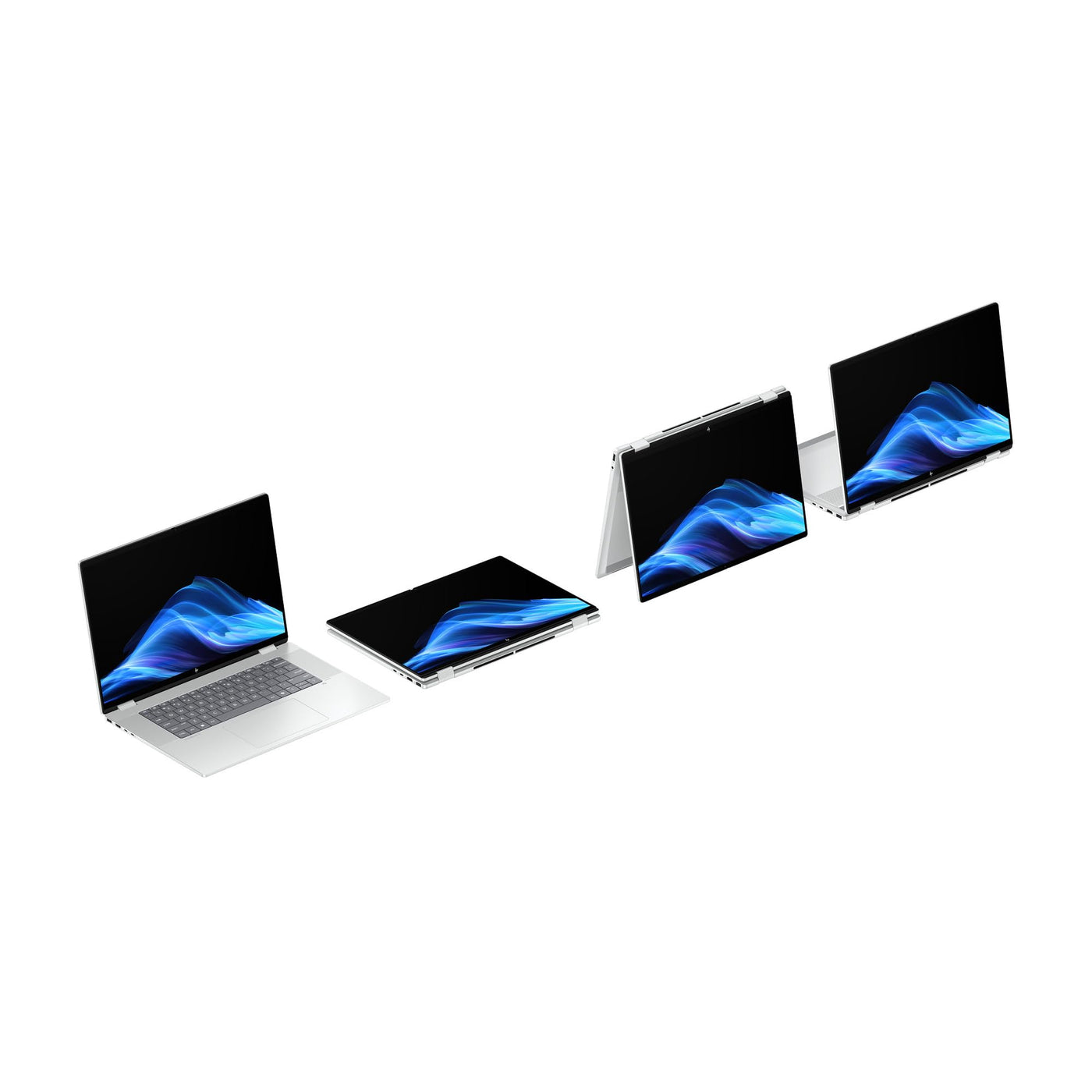 HP OmniBook X Flip, Copilot+ PC, 16" OLED Touch, Intel Core Ultra 7 258V (47 NPU Tops), 32 GB RAM, 1 TB PCIe Gen4 SSD, Intel Arc 140 GPU, Windows 11, KI-gestützt, Convertible Laptop, QWERTZ, Silber