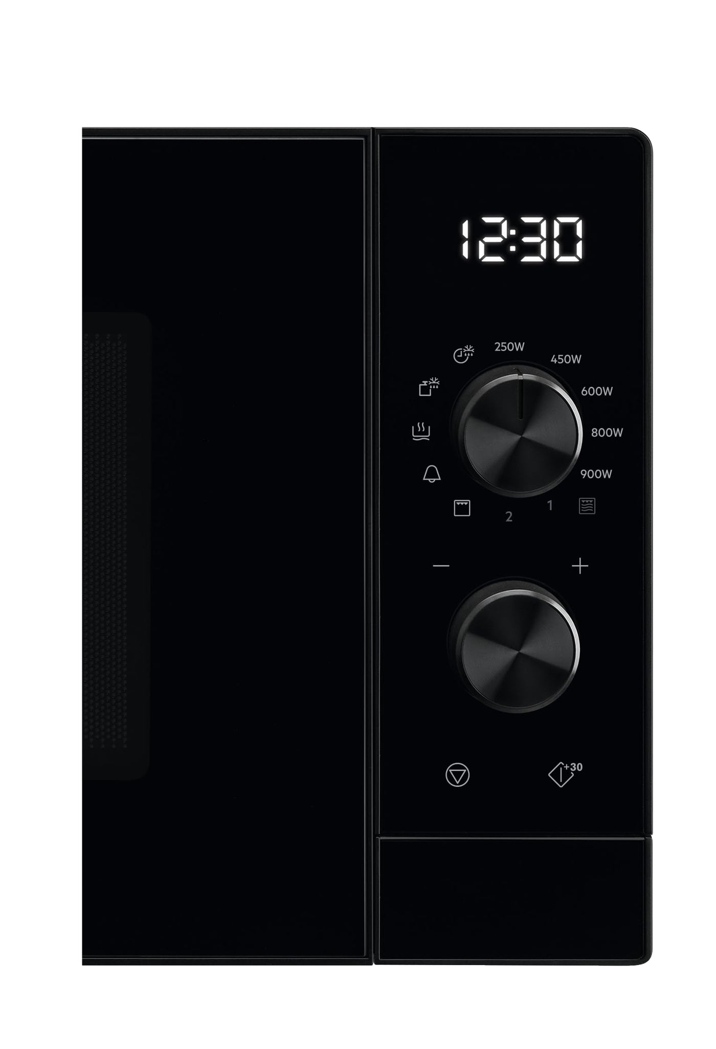 AEG MFB252DB Freistehende Mikrowelle mit Grillfunktion - 25L, 900W, 7 Leistungsstufen, Invertertechnologie, Auftau-Funktion, LED-Beleuchtung, Edelstahl-Innenraum, SteamPot, Schwarz
