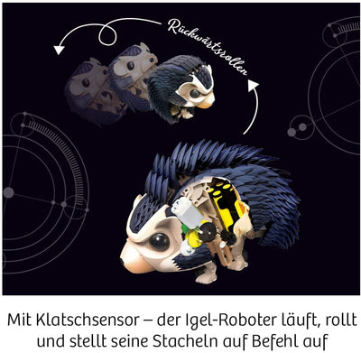 Kosmos 620066 Nuna - Dein Igel-Roboter, Roboter-Bausatz, Rückwärtsrollen durch klatschen, laufen, Stacheln aufstellen, Spielzeug für Kinder, Bionik-Modell, Experimentierkasten ab 8-12 Jahre, Mittel