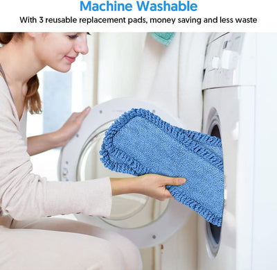 Sprühwischer Bodenwischer, FORSPEEDER Wischmopp mit Sprühfunktion mit 410ml Wassertank Trocken-Nassmopp Sprühwischer Bodenwischer mit 3 Waschbaren Mikrofaser Pads Wischer Boden Spray Mop
