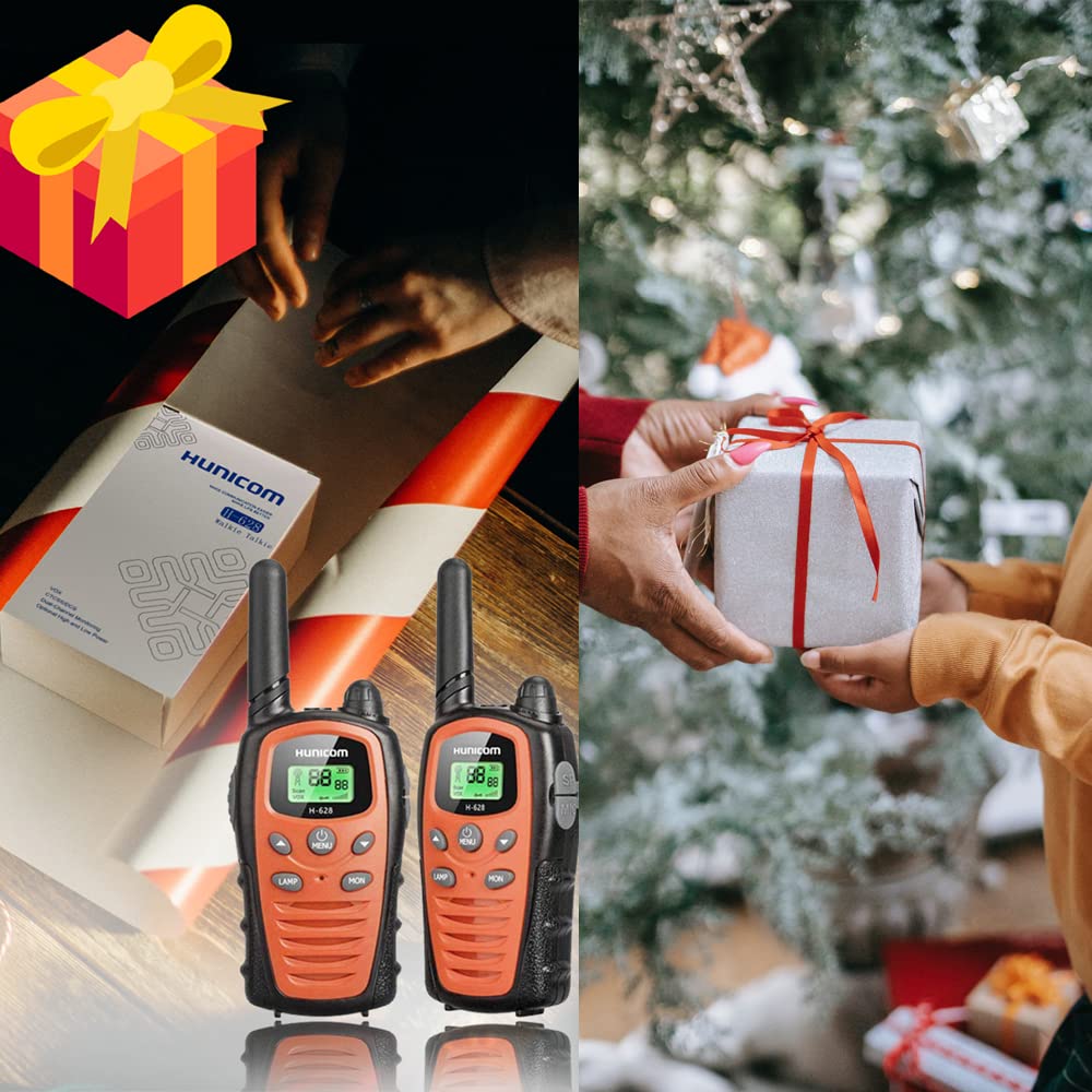 Walkie Talkies für Erwachsene Funkgeräte mit großer Reichweite - PMR, VOX Freisprecheinrichtung 5 km mit Taschenlampe LED-Hintergrundbeleuchtung
