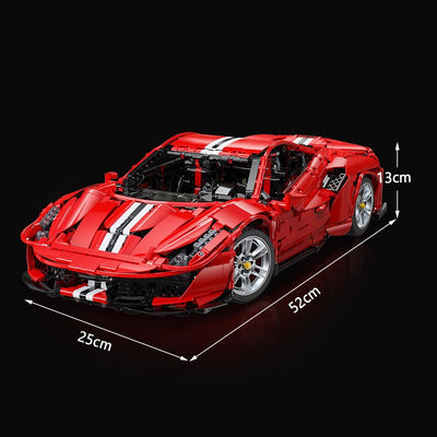 CaDA Master C61042w Supercar 488 Klemmbausteine,3187/pcs Technik Groß Ferngesteuert Auto 1:8 Bausteine,MOC Sportwagen Modell Spielzeug für Erwachsene und Jugendliche