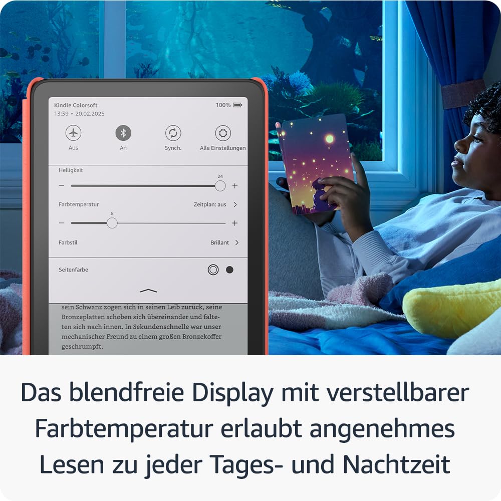 Der neue Amazon Kindle Colorsoft Kids (16 GB) – Der erste Farb-Kindle für Kinder, mit Hülle - Abenteuerfluss