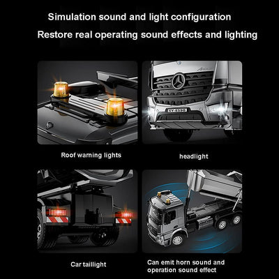 s-idee® E590-003 Mercedes Arocs Rc Dump Truck Metall Kipper 1:20 LKW 10 Kanal Kipplader Double E CADA E-590