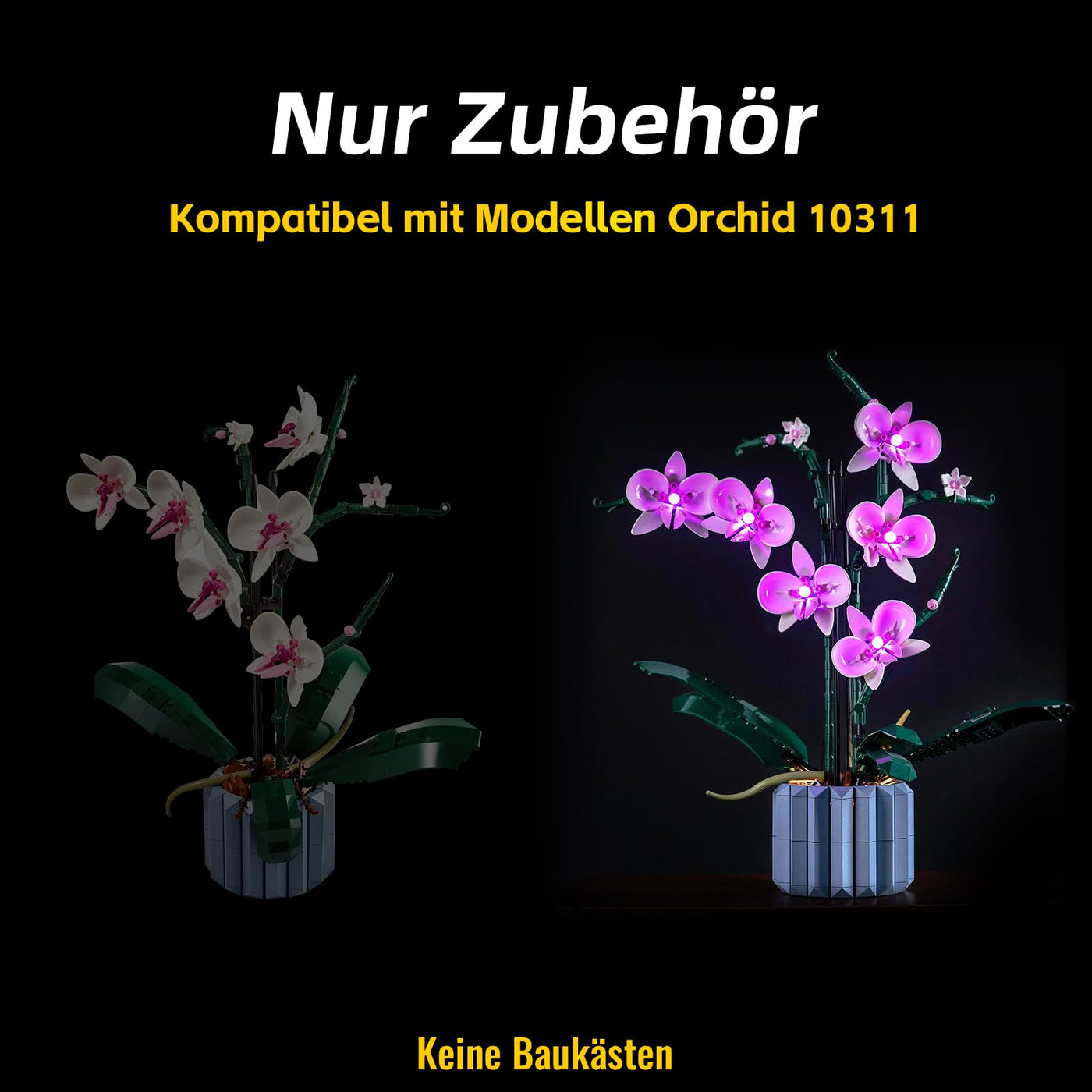 Led Licht Set Kompatibel mit Lego Orchidee (Nur Lichter, kein Baustein), Licht-Kit Compatible with Lego 10311 Orchidee Botanical Collection Set